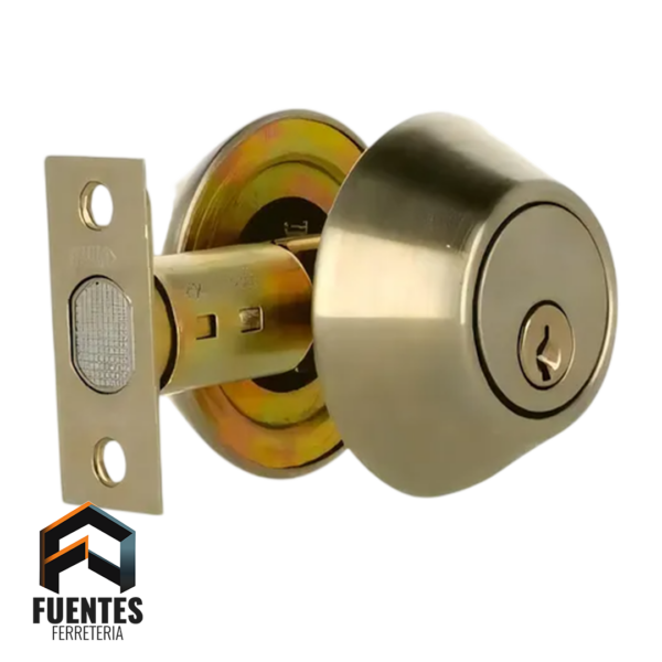 Cerrojo Tubular Bronce Satinado BASH 101 Llave Mariposa BL