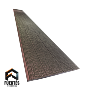 Metal Siding Negro Corteza Tres Tablas COD-201008 / 3800 x 380 x 16 mm.