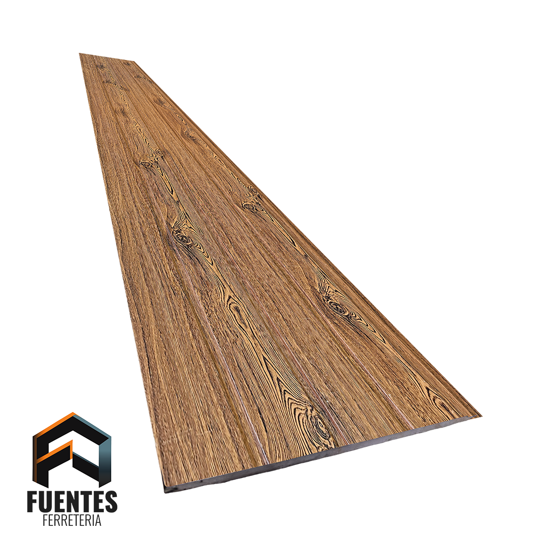 Metal Siding Castaño Cuatro Tablas 255015 / 3800 x 380 x 16 mm ...