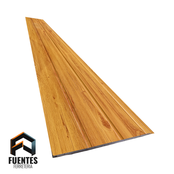Metal Siding Nogal Tres Tablas 255017 / 3800 x 380 x 16 mm 