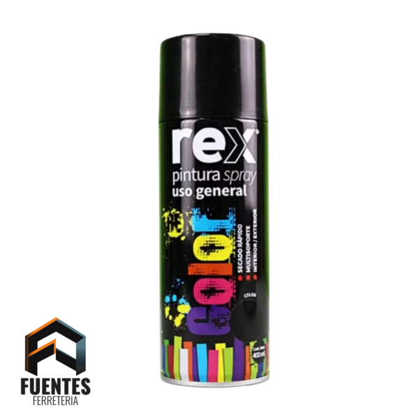 Spray Rex Negro Brillante 400 ml