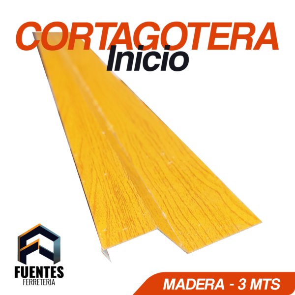 Perfil Hojalata Inicio Cortagotera Madera 3 m