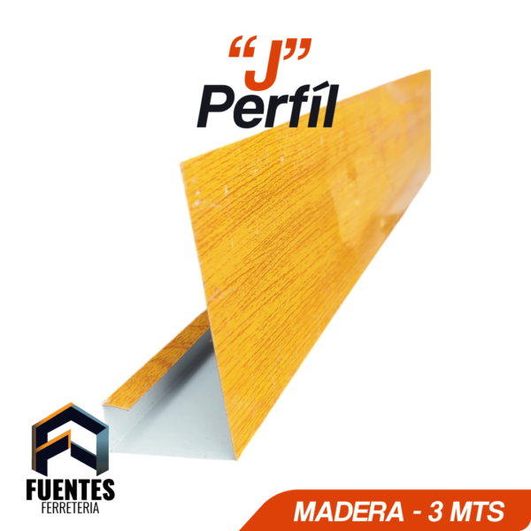 Perfil Hojalata Jota Madera 3 m