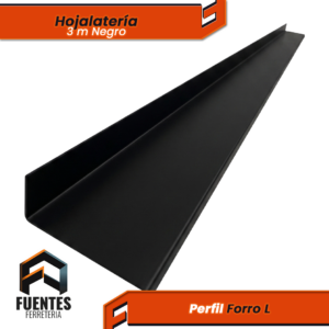 Perfil Hojalata Forro L Negro