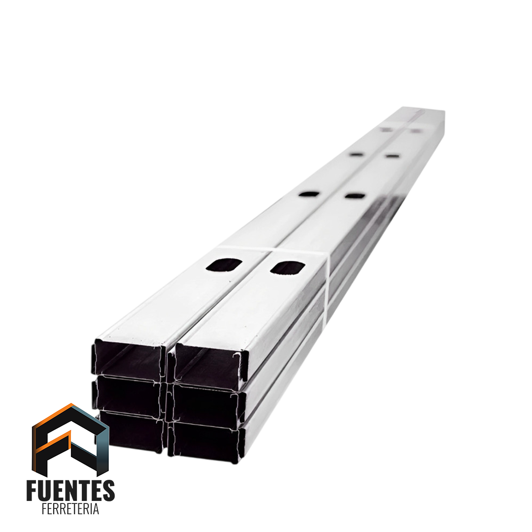 Tabique Montante Perforado 60 x 38 x 6 x 0,5 mm x 3 m