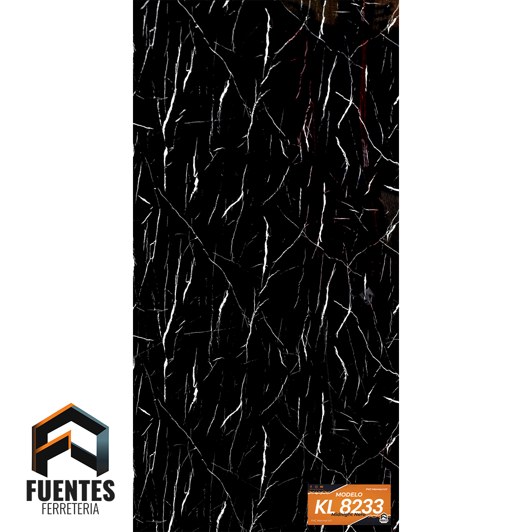 Placa de PVC Midnight Nero KL8233 / 1220 x 2440 mm. - Imagen 4