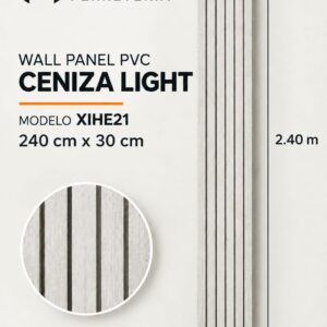 WALL PANEL 30X2.40X8.5MM CENIZA LIGHT XIHE21 (8 UN)