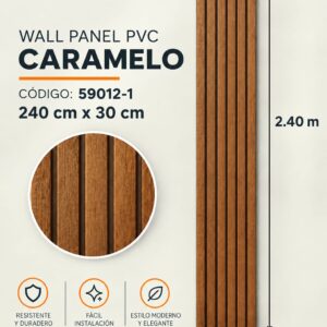 WALL PANEL 30X2.40X8.5MM CARAMELO 59012-1 (8 UN)